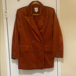 GAP Orange Blazer Corduroy Tailored Fit